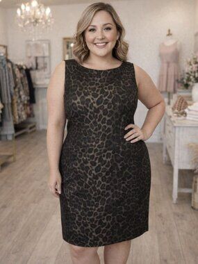 Ann Taylor Dress 12P Petite NWT ($148) Animal Print Sleeveless Sheath